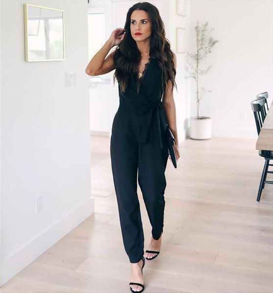 sofu summer fashion lace sleeveless womens romper casual v neck pocket black jumpsuits female pants bodysuits, Black;white
sofu summer fashion lace sleeveless womens romper casual v neck pocket black jumpsuits female pants bodysuits, Black;white