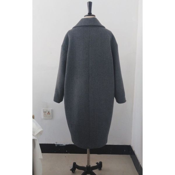 women's wool & blends unique irregular zipper women woolen coat winter loose gray overcoat big turn down collar charm cocoon outerwear, Black
women's wool & blends unique irregular zipper women woolen coat winter loose gray overcoat big turn down collar charm cocoon outerwear, Black