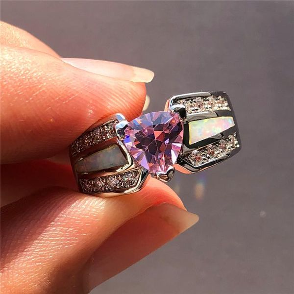 wedding rings cute romantic female pink heart ring fashion silver color opal stone promise engagement for women, Slivery;golden
wedding rings cute romantic female pink heart ring fashion silver color opal stone promise engagement for women, Slivery;golden