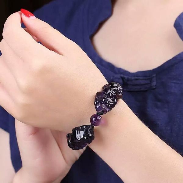beaded, strands wholesale purple crystal bracelets round beads elasticity line with lucky double pixiu beauty blessing fashion jewelry, Black
beaded, strands wholesale purple crystal bracelets round beads elasticity line with lucky double pixiu beauty blessing fashion jewelry, Black
