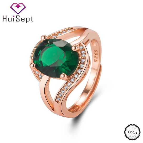 cluster rings huisept classic women ring 925 silver jewelry oval emerald zircon gemstone open for wedding engagement accessories, Golden;silver
cluster rings huisept classic women ring 925 silver jewelry oval emerald zircon gemstone open for wedding engagement accessories, Golden;silver