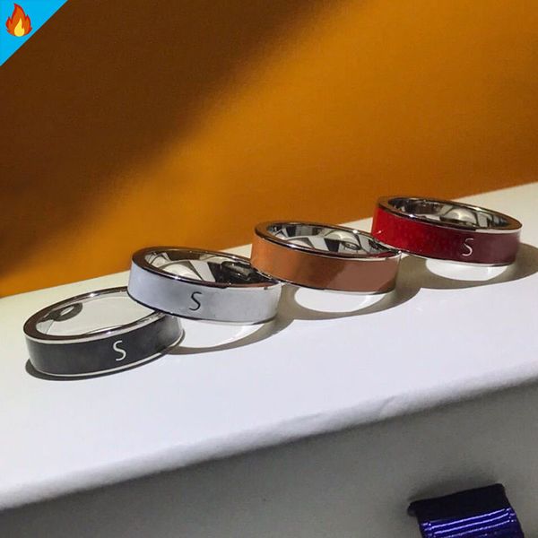 fashion gold rings for men luxury womens ring love lady designer mens bague jewelry stainless steel letter anniversary present gift, Silver
fashion gold rings for men luxury womens ring love lady designer mens bague jewelry stainless steel letter anniversary present gift, Silver