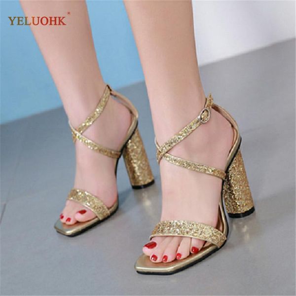 extreme high heel sandals women 2021 summer shoes cm gold silver, Black