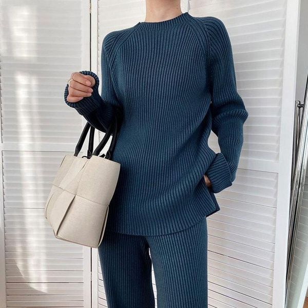 women's two piece pants women casual suit solid color long sleeve outfits lady warm knitted sweater 2 sets ladies clothing drop, White
women's two piece pants women casual suit solid color long sleeve outfits lady warm knitted sweater 2 sets ladies clothing drop, White
