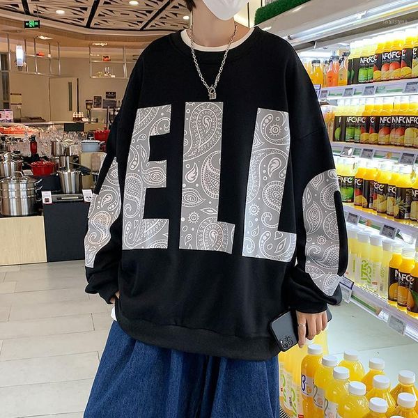 men's hoodies & sweatshirts oversized letter print for men korean fashion trends crewneck pullover teen loose fit streetwear male clot, Black
men's hoodies & sweatshirts oversized letter print for men korean fashion trends crewneck pullover teen loose fit streetwear male clot, Black