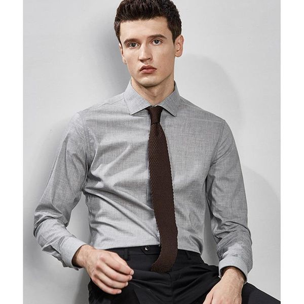 windsor collar shirt long sleeve business casual cotton solid grey men's non iron slim fit dress shirts, White;black
windsor collar shirt long sleeve business casual cotton solid grey men's non iron slim fit dress shirts, White;black