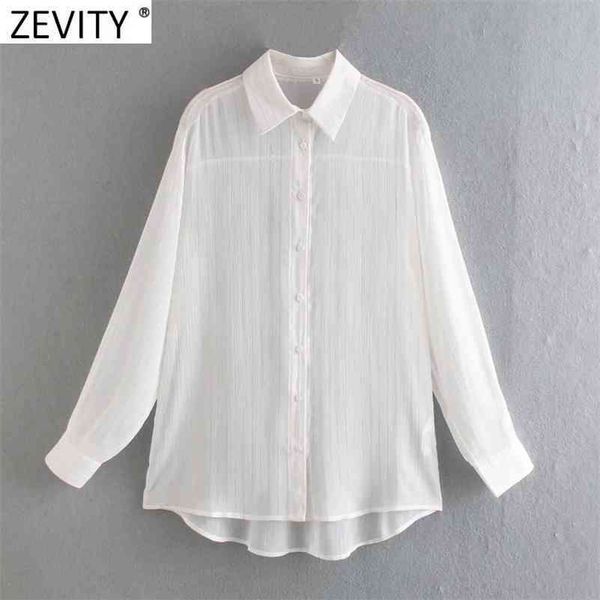 women fashion metal striped print transparent smock blouse office ladies business shirts chic blusas ls7562 210416, White;black
women fashion metal striped print transparent smock blouse office ladies business shirts chic blusas ls7562 210416, White;black