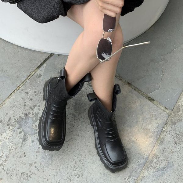 boots 2021 early winter light luxury flat chimney with full leather inside and outside, Black
boots 2021 early winter light luxury flat chimney with full leather inside and outside, Black