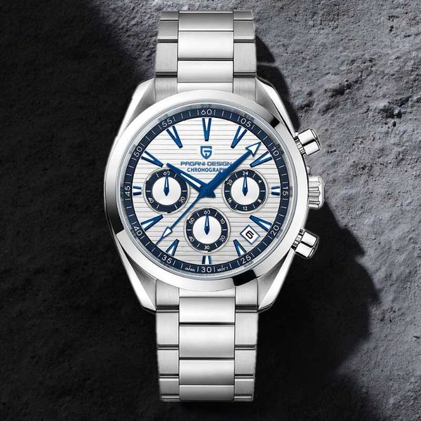 wristwatches 40mm pagani design men's watch brand quartz wristwatch luxury chronograph for men all steel sports waterproof watches, Slivery;brown
wristwatches 40mm pagani design men's watch brand quartz wristwatch luxury chronograph for men all steel sports waterproof watches, Slivery;brown