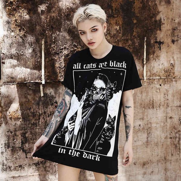 women's t-shirt european and american ladies black printed t-shirt loose short-sleeved mid-length round neck 92237 wavn, White
women's t-shirt european and american ladies black printed t-shirt loose short-sleeved mid-length round neck 92237 wavn, White