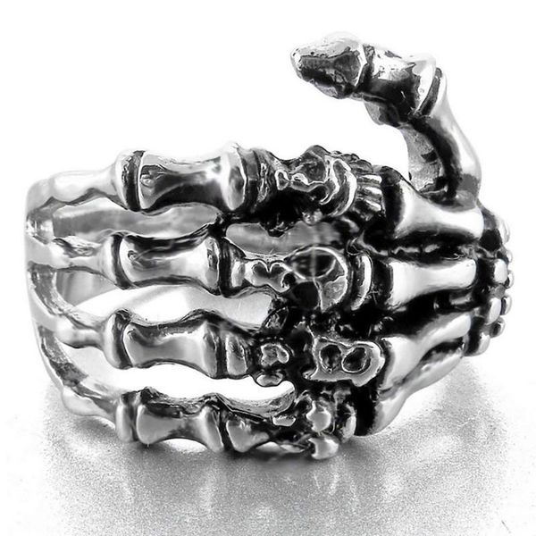 wedding rings gothic punk skeleton palm hand bones shape ring for women men's biker personality rock party club finger accessories gift, Slivery;golden
wedding rings gothic punk skeleton palm hand bones shape ring for women men's biker personality rock party club finger accessories gift, Slivery;golden