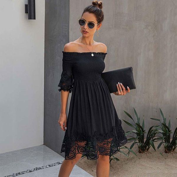white black lace dress women summer a line party dresses ladies sundresses off shoulder midi backless robe femme casual, Black;gray
white black lace dress women summer a line party dresses ladies sundresses off shoulder midi backless robe femme casual, Black;gray