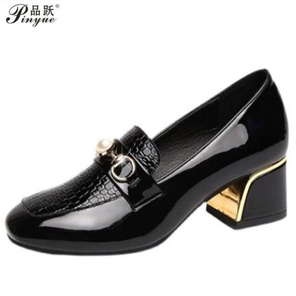 dress shoes designers patent leather chunky high heels single woman round toe pumps ladies wedding zapato mujer, Black
dress shoes designers patent leather chunky high heels single woman round toe pumps ladies wedding zapato mujer, Black