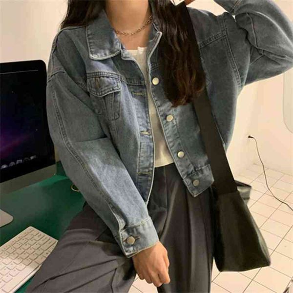 women's jackets coats 2021 spring loose and casual short jeans small jacket fashion ptb9, Black;brown
women's jackets coats 2021 spring loose and casual short jeans small jacket fashion ptb9, Black;brown