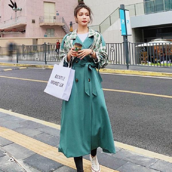 spring korean loose oversized long coat women lattice trench double-breasted belted windbreaker outerwear d72 women's coats, Tan;black
spring korean loose oversized long coat women lattice trench double-breasted belted windbreaker outerwear d72 women's coats, Tan;black