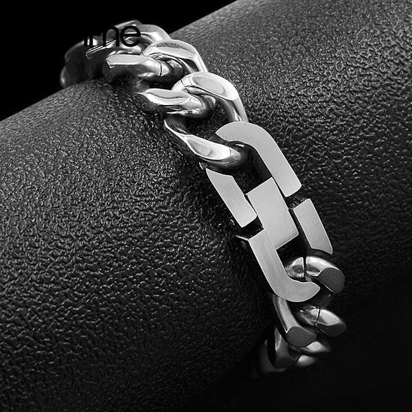 dolaime anniversary gift new style classic stainless steel silver color geometric bracelet b453, Black
dolaime anniversary gift new style classic stainless steel silver color geometric bracelet b453, Black