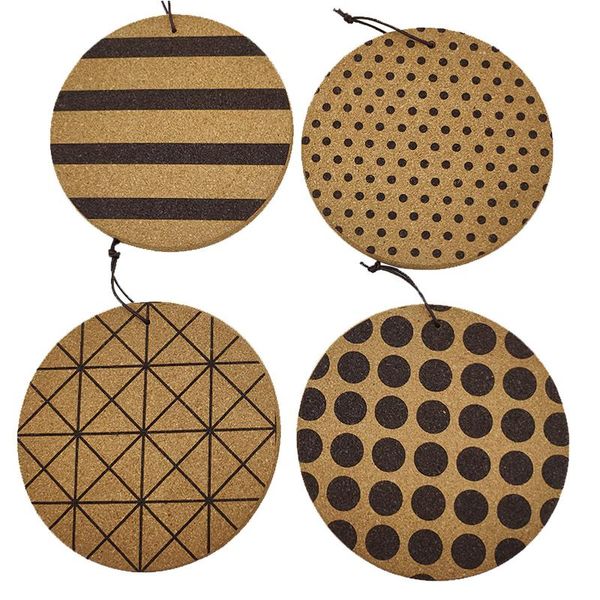 mats & pads 4pcs natural cork round cup mat drink coasters heat insulation bohemia patterned pot holder for coffee table tabletop
mats & pads 4pcs natural cork round cup mat drink coasters heat insulation bohemia patterned pot holder for coffee table tabletop