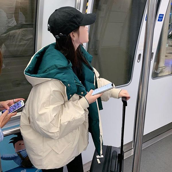 women's down & parkas streetwear loose cotton coat female padded casual oversize winter jacket women zipper warm thick outerwear q4402, Black
women's down & parkas streetwear loose cotton coat female padded casual oversize winter jacket women zipper warm thick outerwear q4402, Black