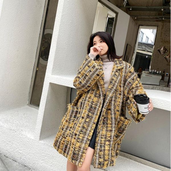 women's jackets yuzacdwx 2021 england style winter clothes luxury streetwear ladies thick woolen women warm loose coats high quality, Black;brown
women's jackets yuzacdwx 2021 england style winter clothes luxury streetwear ladies thick woolen women warm loose coats high quality, Black;brown