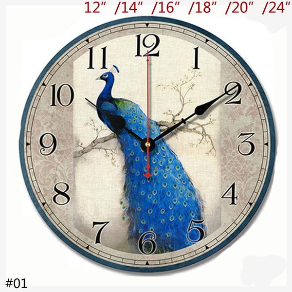 wall clocks antique grey blue peacock with arabic numerals printed face 12, 14, 16, 18, 20, 24 inches round single-sided wooden clock
wall clocks antique grey blue peacock with arabic numerals printed face 12, 14, 16, 18, 20, 24 inches round single-sided wooden clock