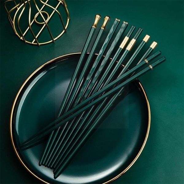 chopsticks 5/6/8 pairs chinese gold style non-slip chop kitchen alloy sushi utensils flatware household luxury s n1a3
chopsticks 5/6/8 pairs chinese gold style non-slip chop kitchen alloy sushi utensils flatware household luxury s n1a3