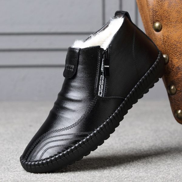 boot genuine winter dwaterproof water snowboots soft man casual wool handmade leather shoes hombre warm ankle cotton boot m5uv, Black
boot genuine winter dwaterproof water snowboots soft man casual wool handmade leather shoes hombre warm ankle cotton boot m5uv, Black