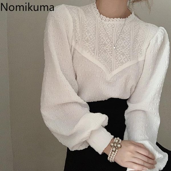 women's blouses & shirts nomikuma blusas mujer lace patchwork long sleeve blouse women stand collar elegant arrival korean chic chemis, White
women's blouses & shirts nomikuma blusas mujer lace patchwork long sleeve blouse women stand collar elegant arrival korean chic chemis, White