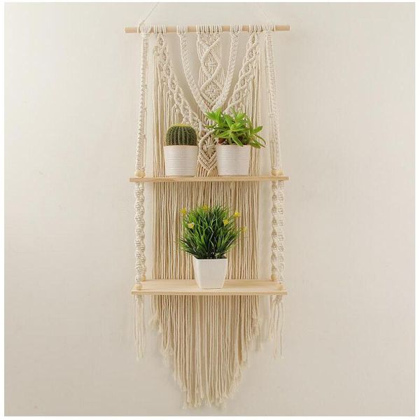 tapestries 44x105cm 2-tier macrame wall hanging shelf with enhanced solid wood bohemian decor indoor planter for bathroom
tapestries 44x105cm 2-tier macrame wall hanging shelf with enhanced solid wood bohemian decor indoor planter for bathroom