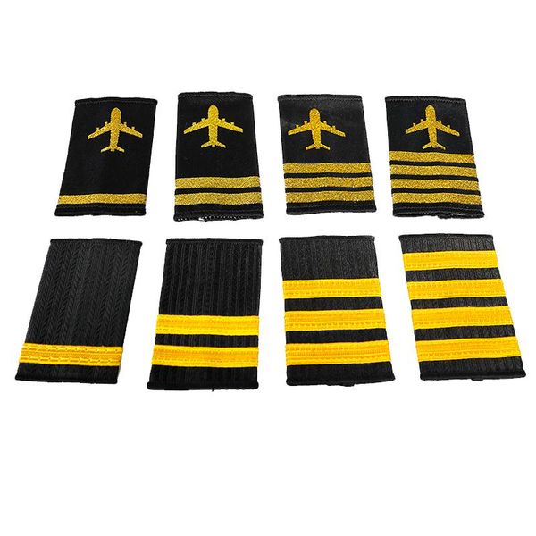 men's casual shirts pilot epaulettes aviation stage performance costumes uniform badges accessories, White;black
men's casual shirts pilot epaulettes aviation stage performance costumes uniform badges accessories, White;black