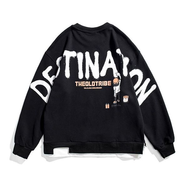 men's hoodies & sweatshirts fashion men hip hop streetwear clothing fake two pieces sweatshirt casual japanese style print pullover 202, Black
men's hoodies & sweatshirts fashion men hip hop streetwear clothing fake two pieces sweatshirt casual japanese style print pullover 202, Black