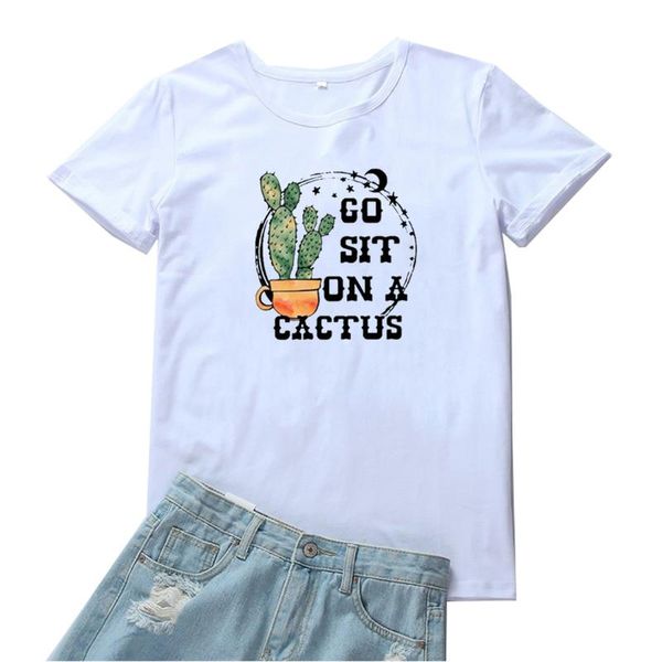 women's t-shirt go sit on a cactus women tshirt funny letter and print t shirt cotton cute loose t-shirts graphic tees, White
women's t-shirt go sit on a cactus women tshirt funny letter and print t shirt cotton cute loose t-shirts graphic tees, White