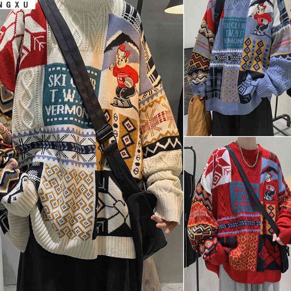 women's sweaters new design woman autumn vintage harajuku print knitted pullover casual losse thicken streetwear jumper femme dkc2, White;black
women's sweaters new design woman autumn vintage harajuku print knitted pullover casual losse thicken streetwear jumper femme dkc2, White;black