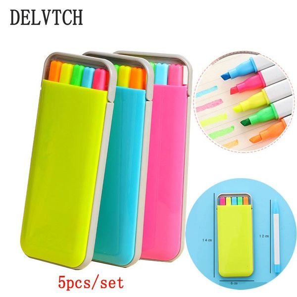 highlighters delvtch 5colors/set cute cartoon highlighter pen color marker watercolor pencil office school for children gift, Black;red
highlighters delvtch 5colors/set cute cartoon highlighter pen color marker watercolor pencil office school for children gift, Black;red