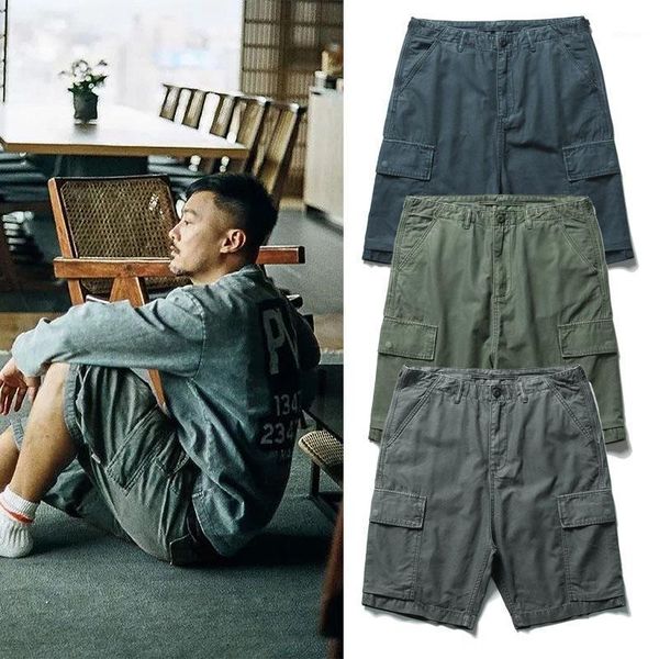 men's heavyweight shorts japanese loose large size workwear five points pants, White;black
men's heavyweight shorts japanese loose large size workwear five points pants, White;black