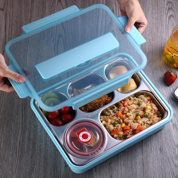 dinnerware sets with cover points, large capacity bento box of rectangular plates 304 stainless steel insulated lunchbox
dinnerware sets with cover points, large capacity bento box of rectangular plates 304 stainless steel insulated lunchbox