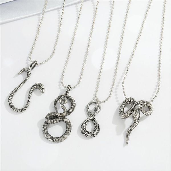 pendant necklaces 1pc gothic big snake necklace for women men party jewelry vintage punk hiphop animals chain choker n236, Silver
pendant necklaces 1pc gothic big snake necklace for women men party jewelry vintage punk hiphop animals chain choker n236, Silver