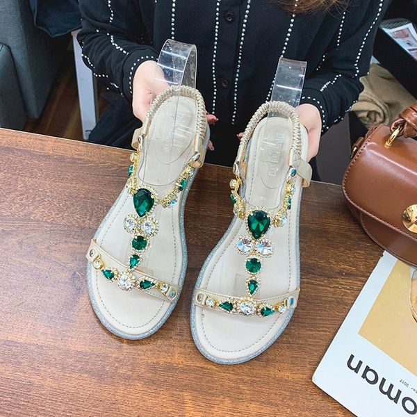 sandals fashion cutouts women t open toe low wedges t-strap big rhinestone bohemian summer sandalias green casual shoes dex5, Black
sandals fashion cutouts women t open toe low wedges t-strap big rhinestone bohemian summer sandalias green casual shoes dex5, Black