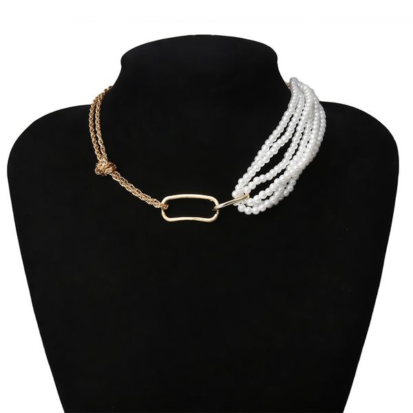 punk unique choker chunky thick twist chain female charm gothic multi layered imitation pearl necklace, Golden;silver
punk unique choker chunky thick twist chain female charm gothic multi layered imitation pearl necklace, Golden;silver