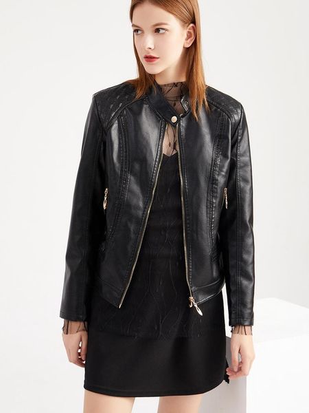 women's jackets spring and autumn ladies leather temperament pu jacket high collar short elegant casual slim office, Black;brown
women's jackets spring and autumn ladies leather temperament pu jacket high collar short elegant casual slim office, Black;brown