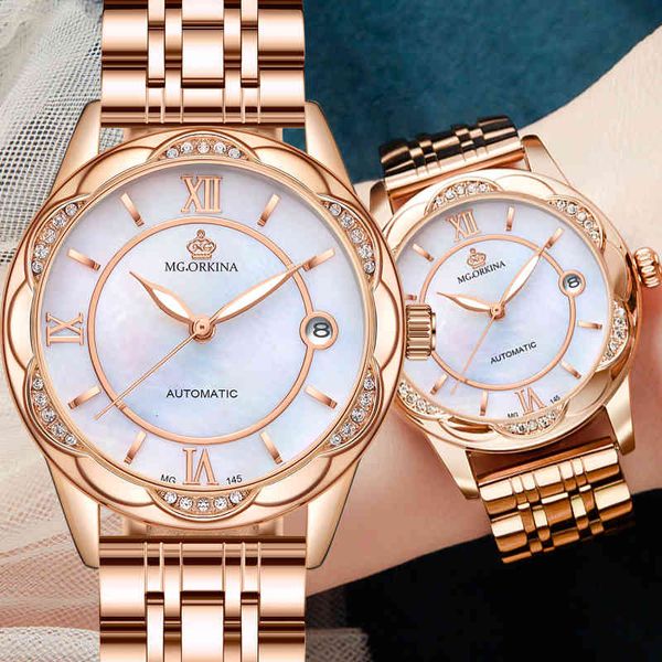 shop women's clock 2021 new fashion skeleton design ladies automatic mechanical s female atmos relogio feminino, Slivery;brown
shop women's clock 2021 new fashion skeleton design ladies automatic mechanical s female atmos relogio feminino, Slivery;brown
