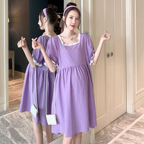 8816# 2021 summer korean fashion maternity dress sweet large size loose clothes for pregnant women lovely cotton pregnancy dresses, White
8816# 2021 summer korean fashion maternity dress sweet large size loose clothes for pregnant women lovely cotton pregnancy dresses, White