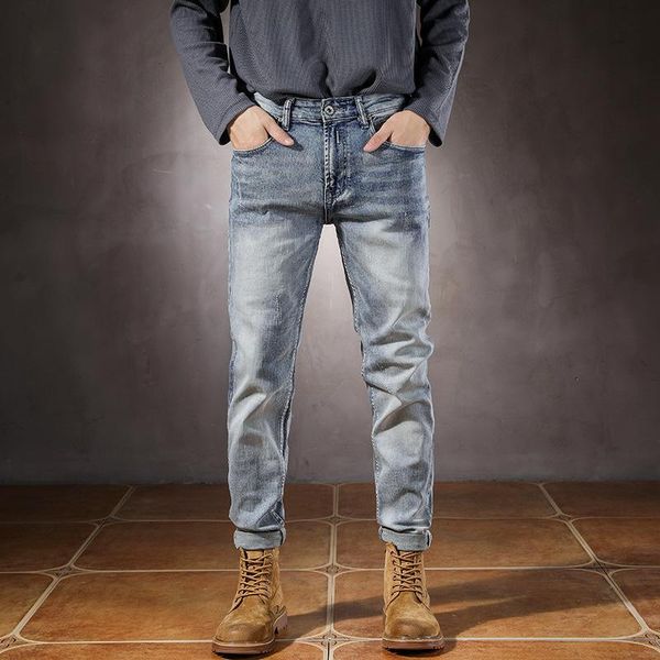 men's jeans 2021 autumn elastic embroidery loose straight tube youth middle waist casual solid color pants, Blue
men's jeans 2021 autumn elastic embroidery loose straight tube youth middle waist casual solid color pants, Blue
