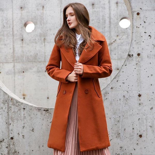 women's wool & blends winter fall women double breasted brown long woolen coat , 2021 woman female casual coats, Black
women's wool & blends winter fall women double breasted brown long woolen coat , 2021 woman female casual coats, Black