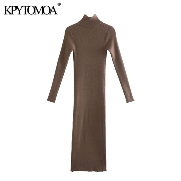 women chic fashion stretchy slim side slit midi knit dress high neck long sleeve female dresses vestidos 210420, Black;gray
women chic fashion stretchy slim side slit midi knit dress high neck long sleeve female dresses vestidos 210420, Black;gray