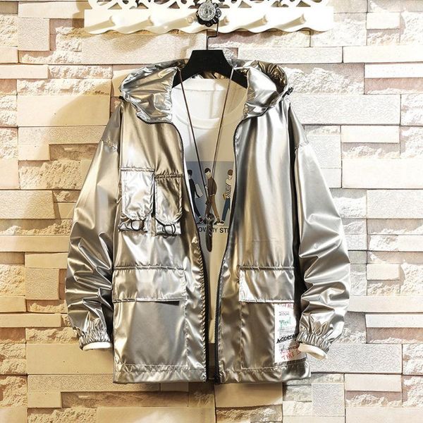 men's jackets nice men spring autumn patchwork color hooded coat windbreaker male casual fashion loose style hip silver jacket, Black;brown
men's jackets nice men spring autumn patchwork color hooded coat windbreaker male casual fashion loose style hip silver jacket, Black;brown