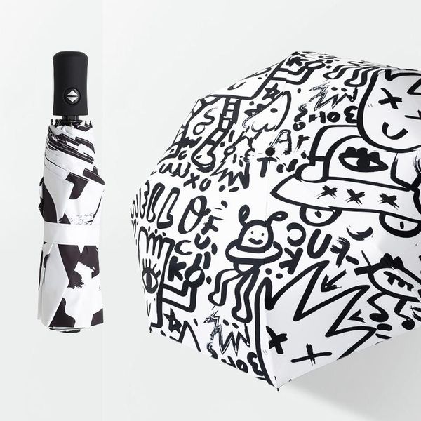umbrellas automatic folding umbrella rain women portable anti-uv sun men personality graffiti parapluie sunny/rainy parasol
umbrellas automatic folding umbrella rain women portable anti-uv sun men personality graffiti parapluie sunny/rainy parasol