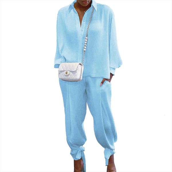autumn long suit screw womens pants loose turn down collar sleeve shirt pocket with lace up hem s xl, White
autumn long suit screw womens pants loose turn down collar sleeve shirt pocket with lace up hem s xl, White