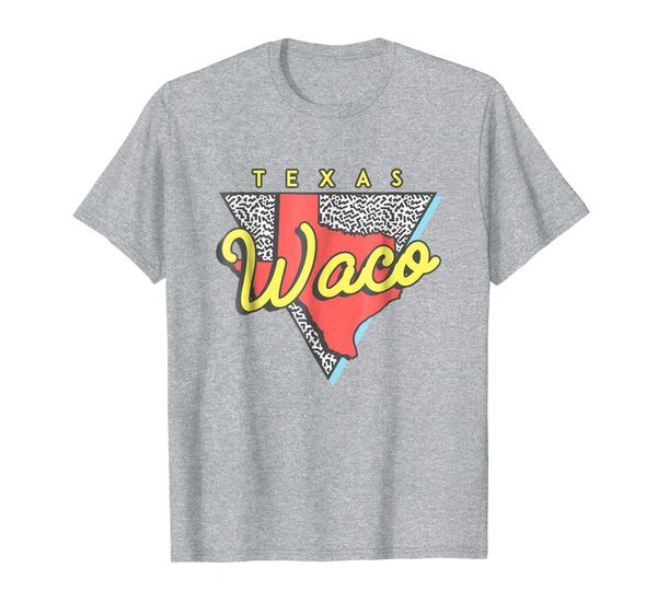 waco texas t shirt retro triangle, White;black 
waco texas t shirt retro triangle, White;black