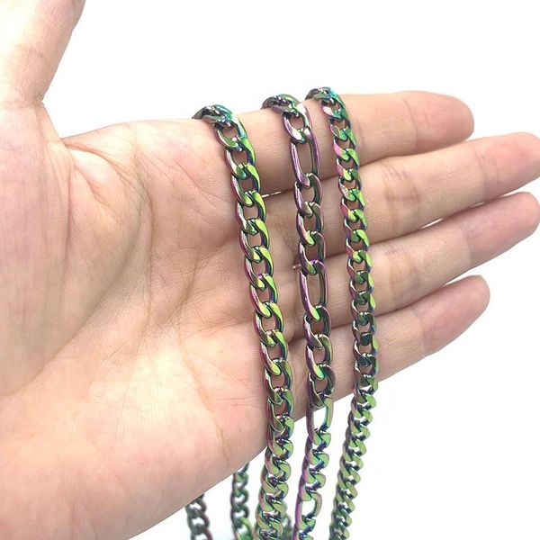 chains 1 piece width 3mm/4mm/5mm/6mm figaro link chain necklace rainbow color stainless steel jewelry curb for pendant men women chunky, Silver
chains 1 piece width 3mm/4mm/5mm/6mm figaro link chain necklace rainbow color stainless steel jewelry curb for pendant men women chunky, Silver
