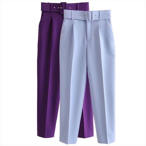 saimishi za blue trousers office womens capri high waist straight elegant career with belt casual ankle length suit pants, Black;white
saimishi za blue trousers office womens capri high waist straight elegant career with belt casual ankle length suit pants, Black;white